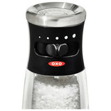 OXO Softworks acrylic salt grinder black, UK version