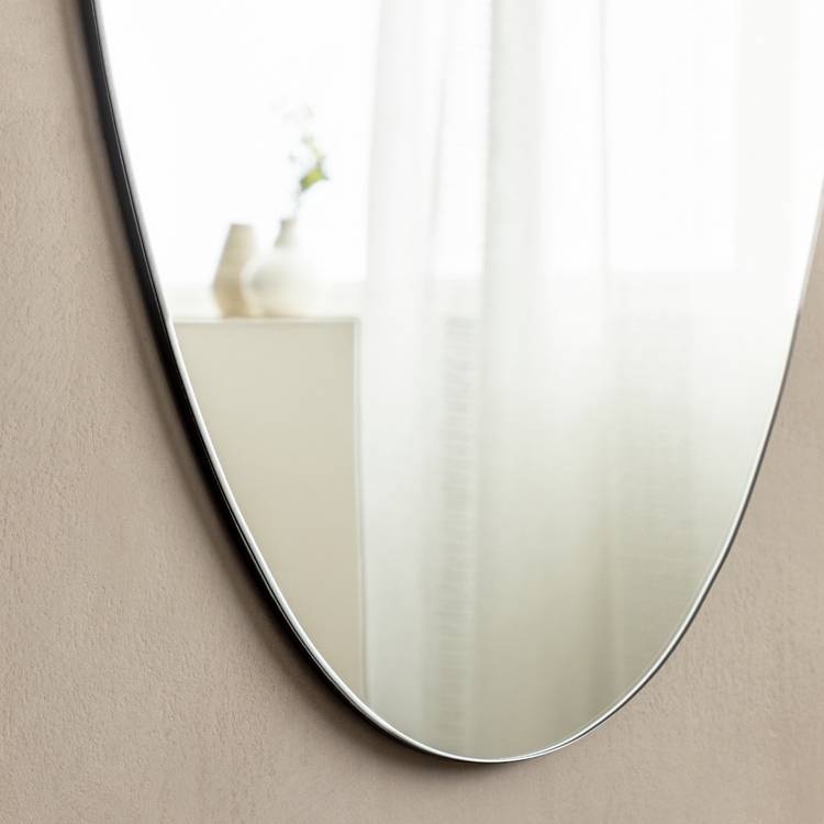 Habitat black frameless irregular wall mirror 120x50cm, imported from the UK