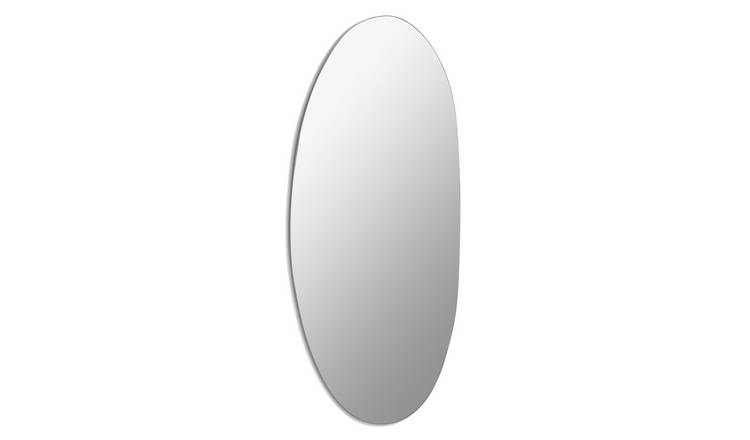 Habitat black frameless irregular wall mirror 120x50cm, imported from the UK