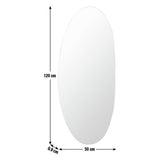 Habitat black frameless irregular wall mirror 120x50cm, imported from the UK