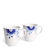 Harrods Royal Copenhagen Set of 2 Blue Fluted Mega Mugs, 370ml Coffee Mugs- Buy online at McGrocer
