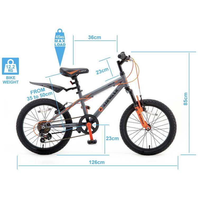 Airwalk kids mountain bike grey 18 inch (British brand)