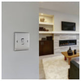 BG Nexus brushed steel 2-way light switch 20A (British brand)