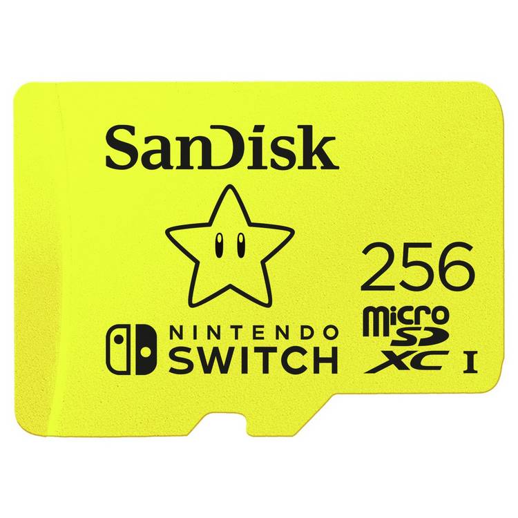 SanDisk microSDXC memory card 256GB for Nintendo Switch - British product