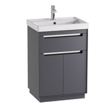Tavistock Kew dark grey floor mounted vanity unit, UK version