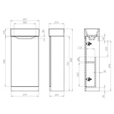 Tavistock Coda Cloakroom basin unit 39.7 cm, imported from the UK