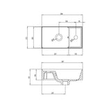 Tavistock Coda Cloakroom basin unit 39.7 cm, imported from the UK