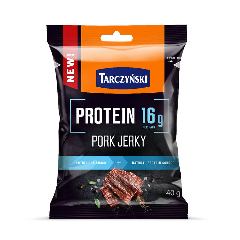Tarczynski Protein Pork Jerky 10 x 40g (British brand)