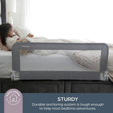 Dreambaby Prague bed rail in grey for toddler beds - British product