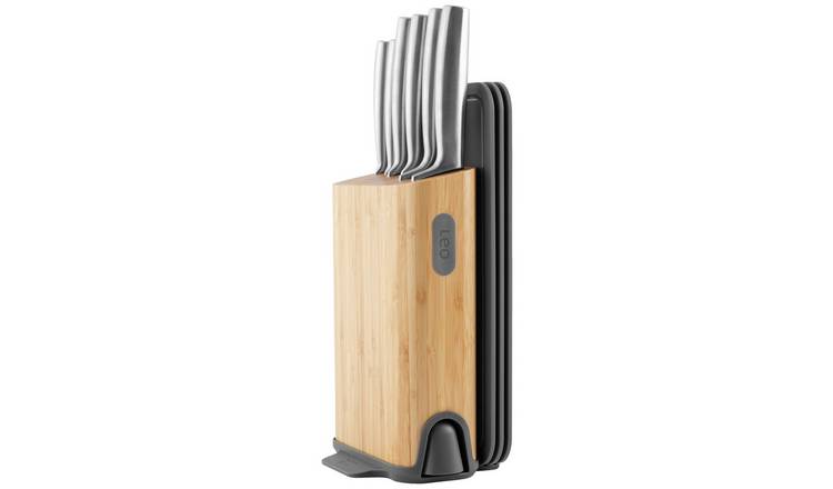 BergHOFF Leo Legacy 11 piece knife block set in grey, imported from the UK