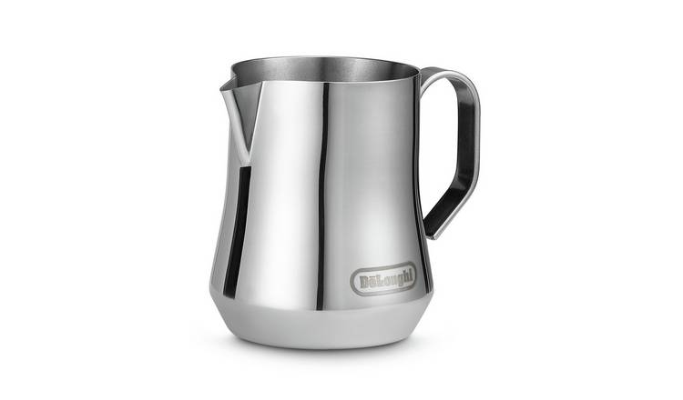 De'Longhi brushed stainless steel milk jug 350ml, UK version