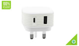 Argos Juice 45W USB-A & USB-C Dual Port Mains Charger White- Buy online at McGrocer