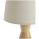 Habitat wood table lamp pair natural H26cm, imported from the UK