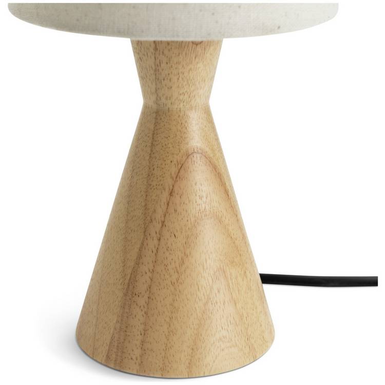 Habitat wood table lamp pair natural H26cm, imported from the UK