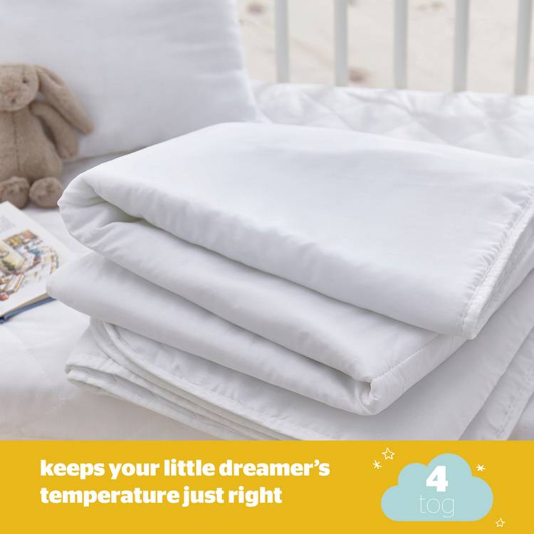 Silentnight 4.5 tog duvet and pillow set for cot bed - British product
