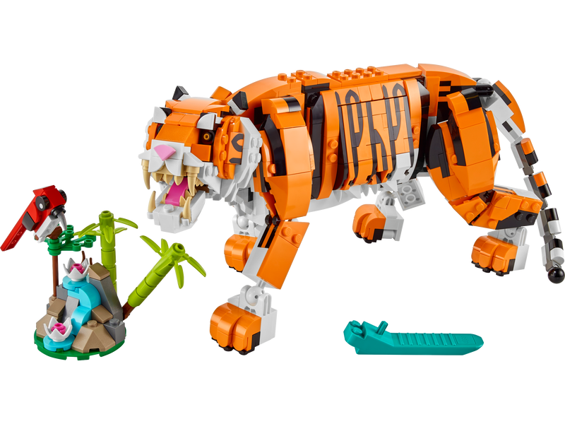 LEGO Majestic Tiger 3-in-1 Animal Building Set 755 Pieces, imported from the UK