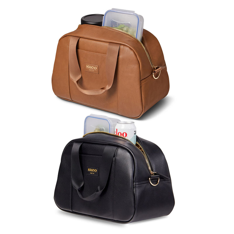Igloo Luxe Satchel faux leather cooler bag, imported from the UK