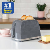 Russell Hobbs Honeycomb 2 slice plastic toaster grey - British product