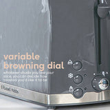 Russell Hobbs Honeycomb 2 slice plastic toaster grey - British product