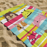 Squishmallows stripes multicoloured towel 70x140cm, UK version