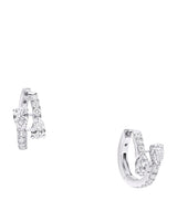 Harrods Graff White Gold and Diamond Duet Hoop Earrings- Buy online at McGrocer