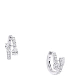 Graff Duet white gold diamond hoop earrings, imported from the UK