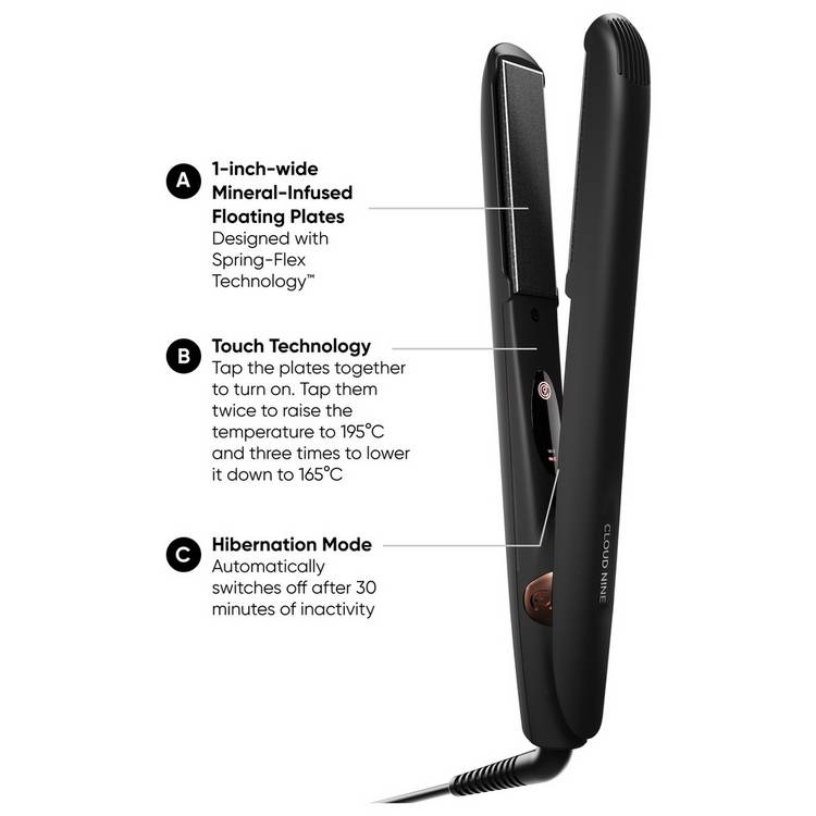 Cloud Nine ceramic touch iron hair straightener (British brand)