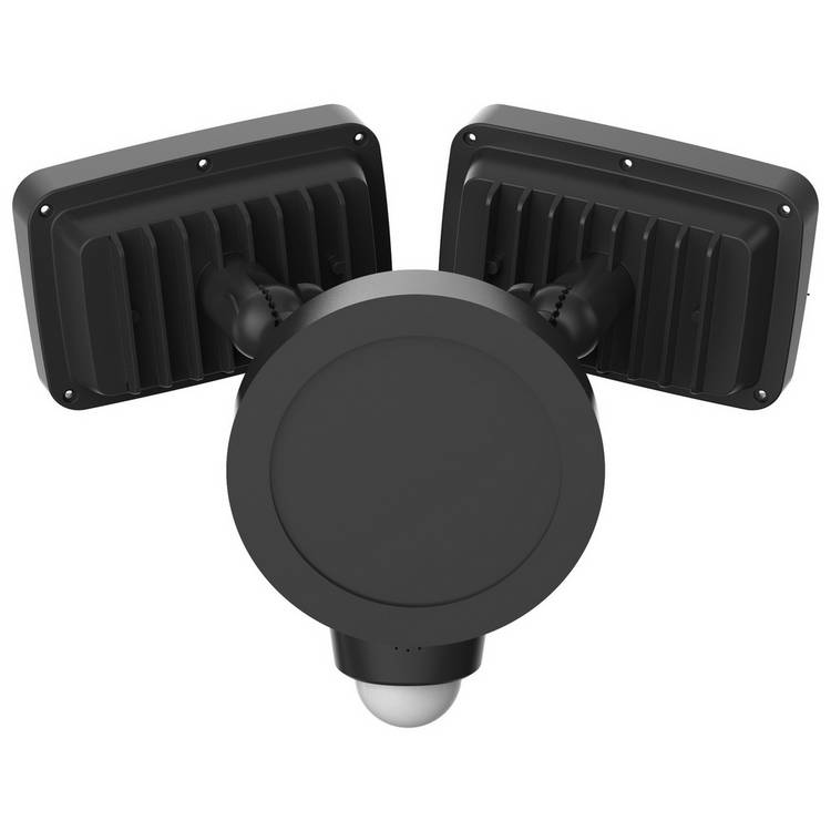 Yale black floodlight security camera 1080p 2000 lumen - British product