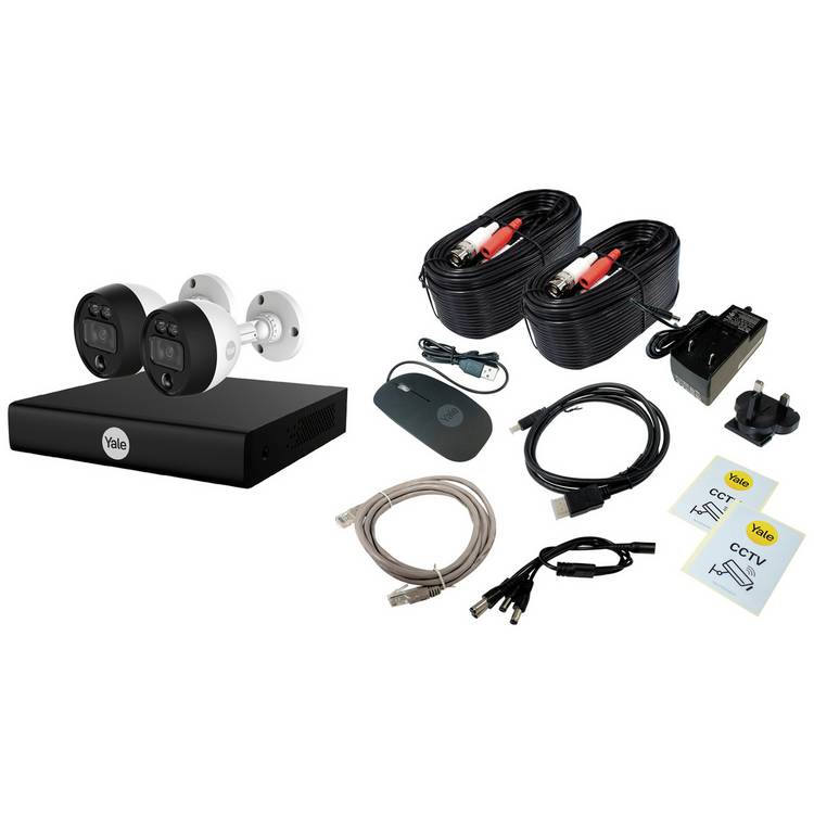 Yale 2 Camera HD CCTV Security System - British product