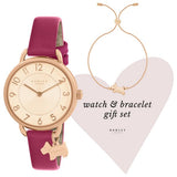 Radley watch and bracelet gift set rose gold leather - British product