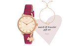 Radley watch and bracelet gift set rose gold leather - British product