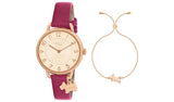 Radley watch and bracelet gift set rose gold leather - British product