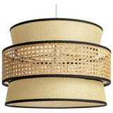 Habitat Ashi natural rattan 3-tier lampshade 40cm, imported from the UK