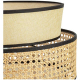 Habitat Ashi natural rattan 3-tier lampshade 40cm, imported from the UK