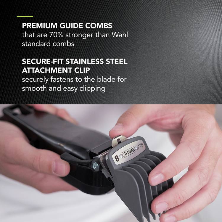 Wahl Elite Pro cordless hair clipper with 10 combs and accessories (British brand)