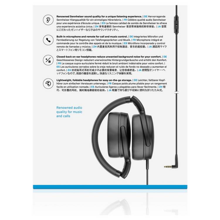 Sennheiser HD 400S wired over-ear headphones, UK version