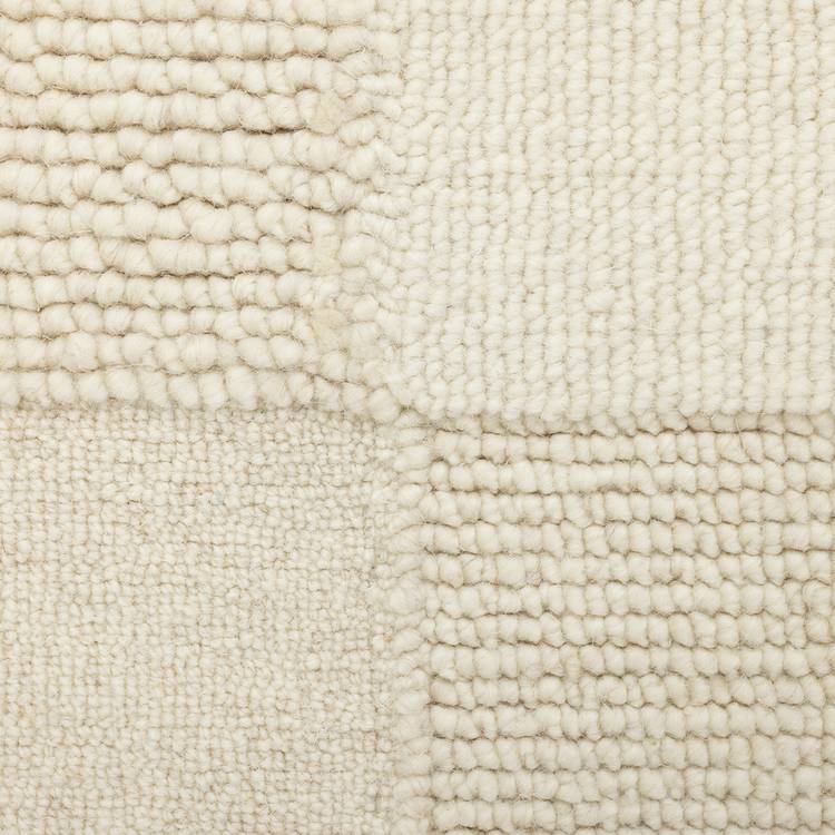 Habitat checkerboard natural wool cut pile rug 120x170cm (British brand)