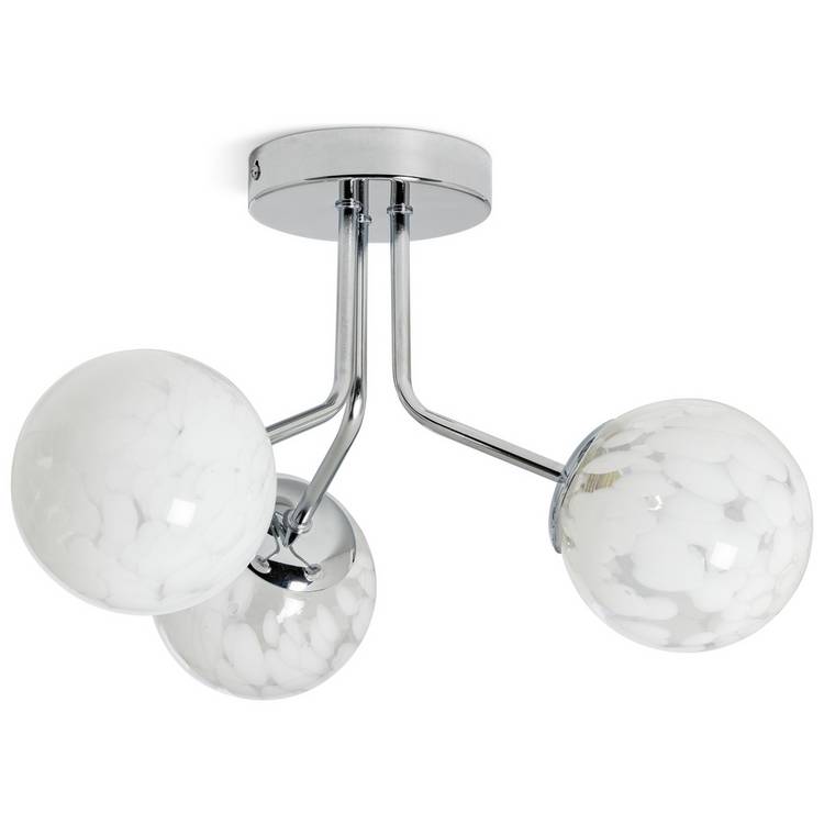 Argos Home White Confetti flush ceiling light (British brand)