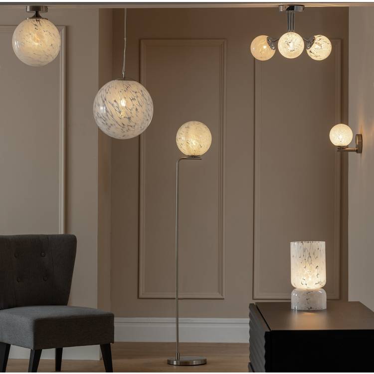 Argos Home White Confetti flush ceiling light (British brand)