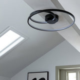 Argos Home Pill LED flush ceiling light black, imported from the UK