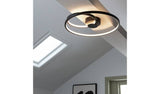 Argos Home Pill LED flush ceiling light black, imported from the UK