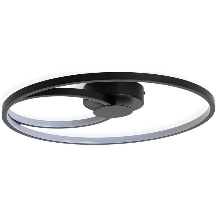 Argos Home Pill LED flush ceiling light black, imported from the UK