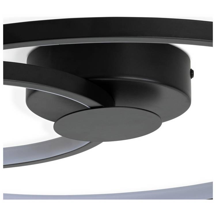 Argos Home Pill LED flush ceiling light black, imported from the UK