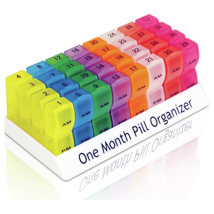 Aidapt monthly pill organizer box, UK version