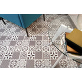 D-C-Fix adhesive vinyl floor tiles in grey, UK version