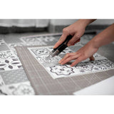 D-C-Fix adhesive vinyl floor tiles in grey, UK version
