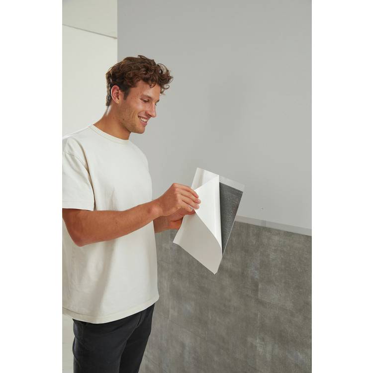 D-C-Fix self adhesive vinyl wall tiles in grey, imported from the UK