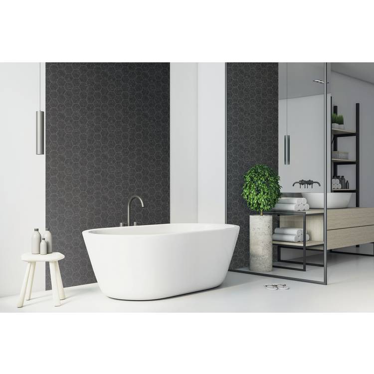 D-C-Fix Dark Hexagon 3D grey wallpaper - British product
