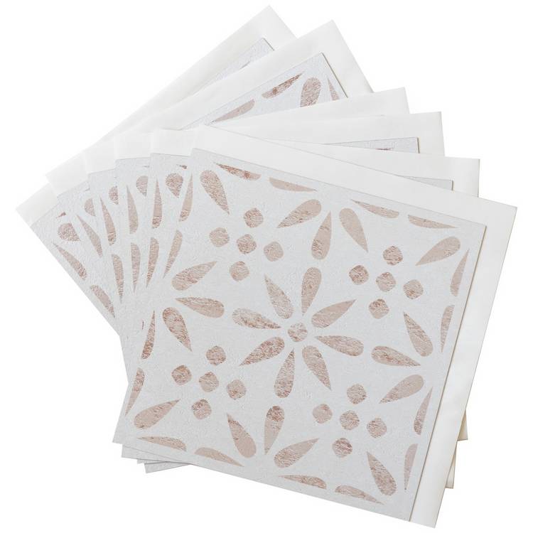 D-C-Fix floral natural self adhesive wall tiles (British brand)
