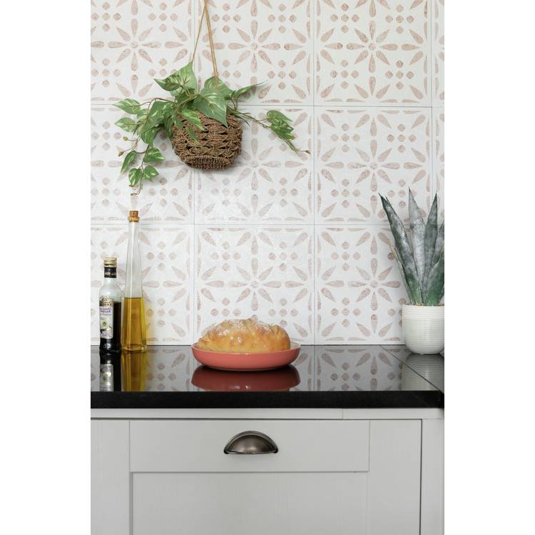 D-C-Fix floral natural self adhesive wall tiles (British brand)